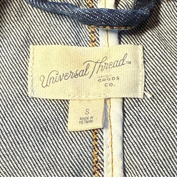 Universal Thread Blue Denim Trench Coat - Picture 2 of 9